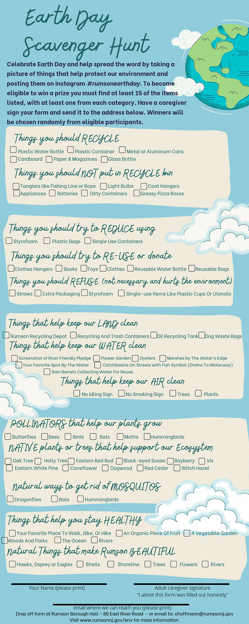 Earth Day Scavenger Hunt